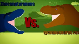 Zhuchengtyrannus vs Tyrannosaurus|Stick nodes animation