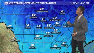 Brrr...Sunday morning will be cold in San Antonio. Here are the temperatures.