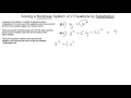 Solving a nonlinear system of 2 equations by substitution with 3 solutions - Ex 01