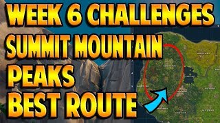 fortnite all 10 mountain peak summits in 1 game best route - summit peaks fortnite