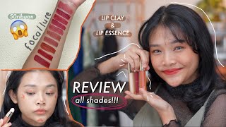 REVIEW FOCALLURE MATTE LIP CLAY \u0026 LIPTINT 50K (ALL SHADES) 😱 | RIRIEPRAMS