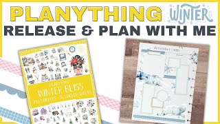 PLANYTHING WINTER RELEASE \u0026 PLAN WITH ME | NEW STICKER BOOK WINTER BLISS \u0026 NEW WASHI | CURRENTLY