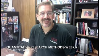 Quantitative Research Methods Week 7 - Content Analysis