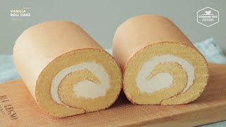 한입 먹고 반해버린😘 바닐라 롤케이크 (스위스머랭 버터크림) : Vanilla Roll Cake (Swiss Meringue Buttercream) | Cooking tree