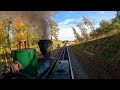 full journey on a wood fired locomotive at south tynedale railway in autumn 4k uhd