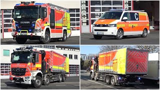 HLF + ELW + WLF-Kran AB-Rüst Feuerwehr Paderborn FW Süd