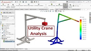 Design and analysis of a Utility Crane with Solidworks Simulation