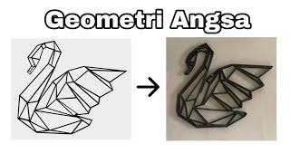 Diy Geometric Angsa || Timelapse video kerajinan dari stik eskrim