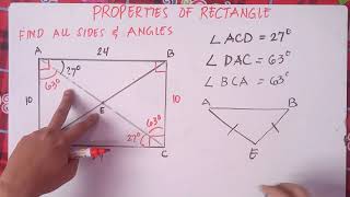 Properties of Rectangle | Finding all Sides and Angles |