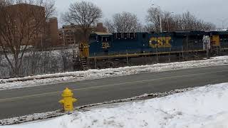 Csx q263 leaving Pittsfield yard