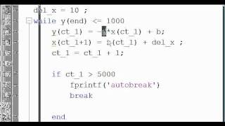 MATLAB While Loop part 2 - prevent infinite loop using "break"
