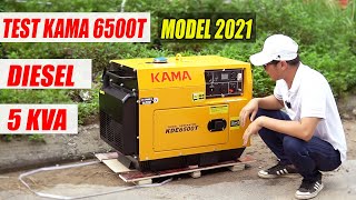 Máy Phát Điện KAMA 6500T Công Suất 5Kw Chạy Dầu Diesel Quá KHỎE Mẫu Vuông 2021