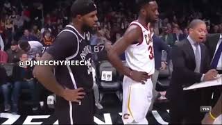 Nets player sneaks into Lebron's huddle