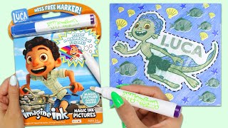 Disney Pixar Luca Imagine Ink Activity Coloring Book with Magic Invisible Ink Satisfying Video!