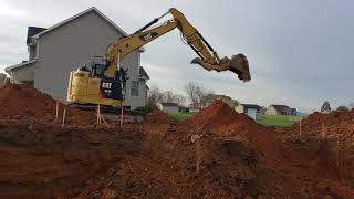 Caterpillar  314 e excavator, basement dig