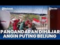 VIRAL! Detik-detik Angin Puting Beliung Hajar Tenda Acara Agustusan Di Pangandaran, Ibu-ibu Lari?