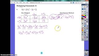 Multiplying Polynomials Notes