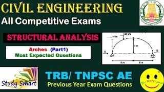 Arches (Part 1) | Structural Analysis |TRB civil | TNPSC AE Civil Most Expected Questions