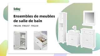 Sobuy Ensembles de meubles de salle de bain | Meubles de salle de bain | Meuble WC | FRG236-W