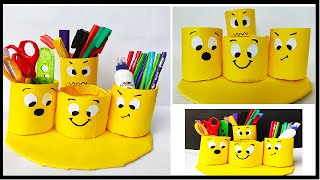 How To Recycle Plastic Bottle | Easy Pen Holder| DIY Creative Way To Reuse Plastic | Pencil Holder