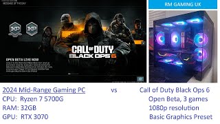 2024 Mid Range Gaming PC (Ryzen 7 5700G & RTX 3070) plays Call of Duty Black Ops 6 Beta