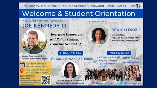 McCormack Graduate School of Policy and Global Studies: Welcome & Student Orientation Fall 2022