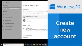 สอน Windows 10: การสร้างบัญชีผู้ใช้ local user account (create a local account)