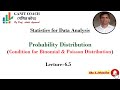 Lecture 6.5 Probability Distribution | Binomial & Poisson Distribution