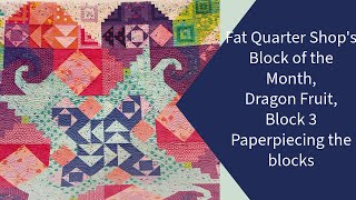 FQS Dragon Fruit BOM block 3, Paperpiecing