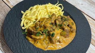 🇩🇪 Boeuf Stroganoff. 🇷🇺 Беф Строганов