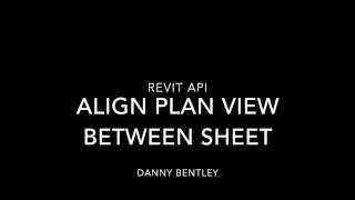 Example - Revit Align Plan Views