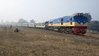 Lalmoni Express leaves Santahar Junction outer Beautiful curved