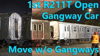 Brand New R211T Open Gangway Set Tow Move Into NYC Subway System Without Gangway Connection