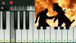 Bahubali Sad Bgm on Piano ( Mobile ) || Kattappa killed Bahubali || End Bgm || Chiranjeevi Omkaram