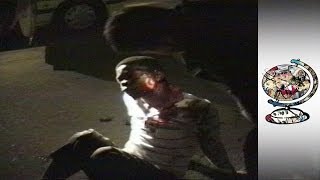 Brutal night time policing in Apartheid-era Soweto (1990)