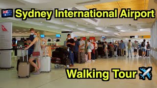 【4K】 🇦🇺✈️ SYDNEY INTERNATIONAL AIRPORT WALK | Sydney Walking Tour | Australia