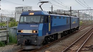 EH200形電気機関車/ECO POWERブルーサンダー牽引貨物列車です。(2)