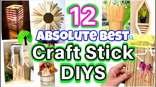 12 AWESOME CRAFT STICK DIYS/ Popsicle Stick Projects/Dollar Tree DIY/Craft Sticks/ Paint Stick DIYS