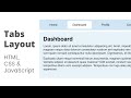 Create Minimal Tabs Layout using HTML, CSS & JavaScript