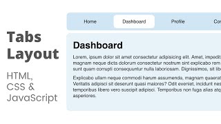 Create Minimal Tabs Layout using HTML, CSS & JavaScript