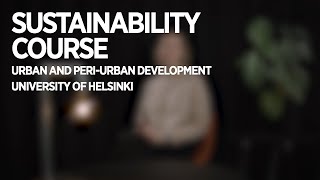 Urban and peri-urban development intro | Sustainability course | University of Helsinki