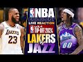 🔴LIVE NBA! LAKERS vs UTAH JAZZ │ NBA Basketball Game Play-By-Play Reaction & Scoreboard