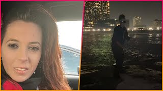 A disturbing video shows a 32-year-old actress who has had bad luck dancing wildly by the ocean in