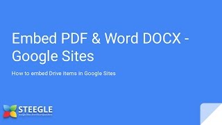 New Google Sites - Embed PDF, Word Documents and other Drive items