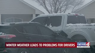 Winter weather leads to problems for drivers