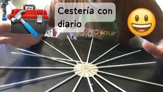 . Cestería con diario . cómo comenzar a hacer un florero