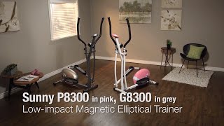 Sunny Health & Fitness P8300 Pink Magnetic Elliptical Trainer
