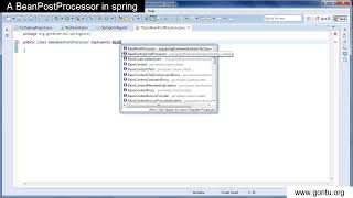 Spring Tutorial 14 A BeanPostProcessor concept in spring with hands on using Eclipse