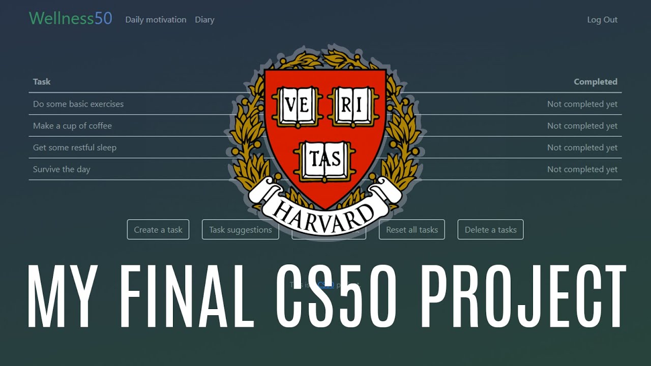 Wellness50 My Final Project For Cs50 Youtube