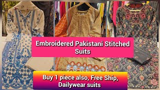 Ready-made Pakistani Suits Online|Bin Saed Embroidered Pakistani Dress| Dailywear Cotton Dress haul|